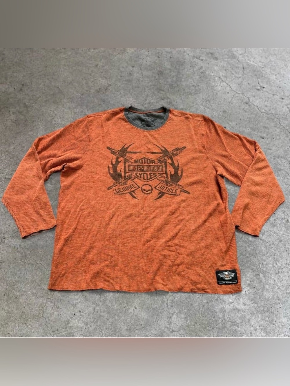 Y2K Harley Davidson Reversible Long Sleeve